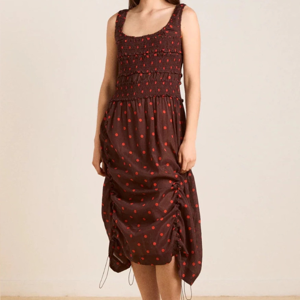 Damson Madder Polka Dot Dress